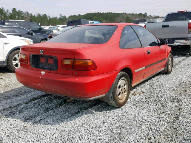 1HGEJ2129SL044483 - 1995 HONDA CIVIC DX RED photo 4