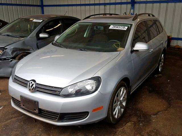 3VWPL7AJ7CM698384 - 2012 VOLKSWAGEN JETTA TDI SILVER photo 2