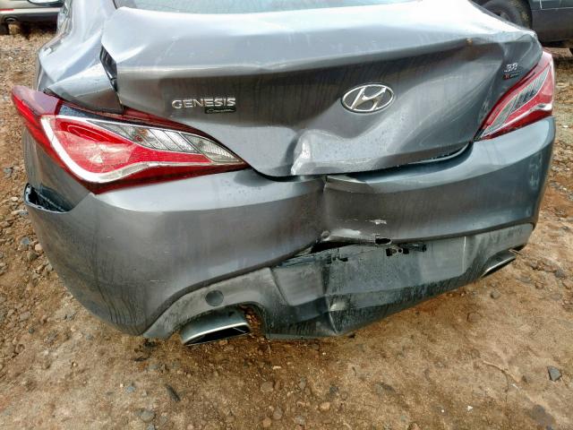 KMHHU6KJ3FU124521 - 2015 HYUNDAI GENESIS CO GRAY photo 9