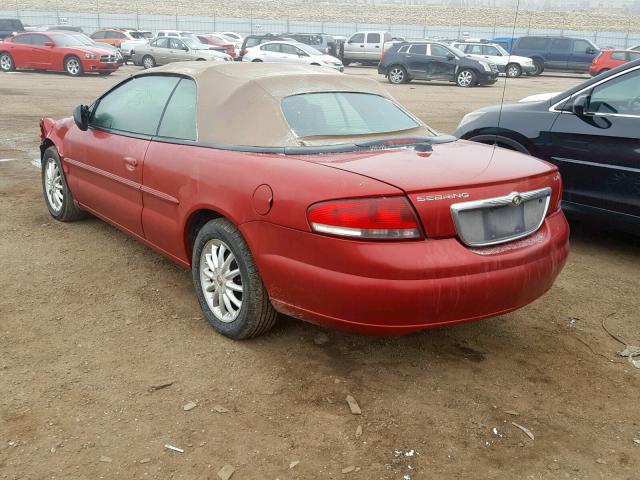 1C3EL55T33N594625 - 2003 CHRYSLER SEBRING LX RED photo 3