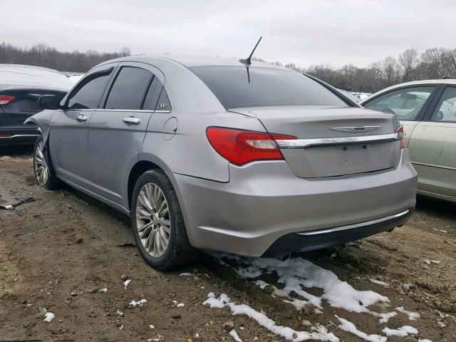 1C3CCBCG6DN614718 - 2013 CHRYSLER 200 LIMITE SILVER photo 3