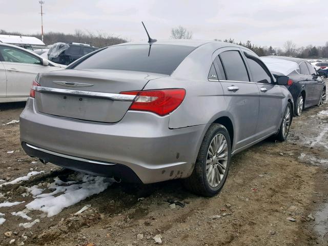 1C3CCBCG6DN614718 - 2013 CHRYSLER 200 LIMITE SILVER photo 4