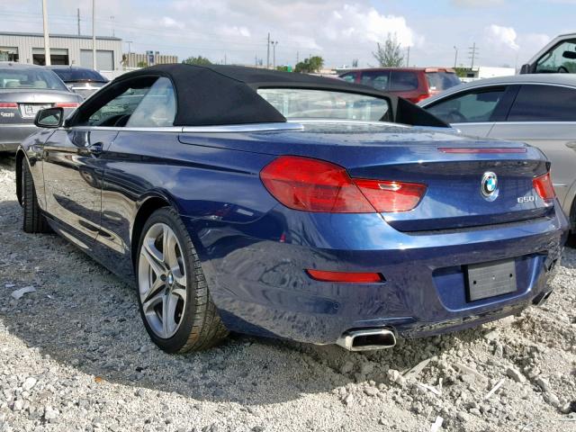 WBALZ5C54CC619823 - 2012 BMW 650 XI BLUE photo 3