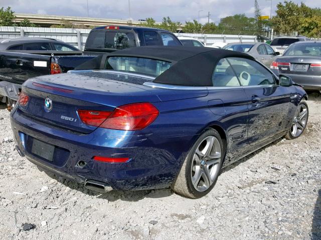 WBALZ5C54CC619823 - 2012 BMW 650 XI BLUE photo 4