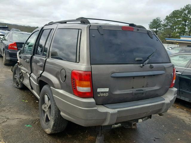 1J4G248SXYC339696 - 2000 JEEP GRAND CHER GRAY photo 3