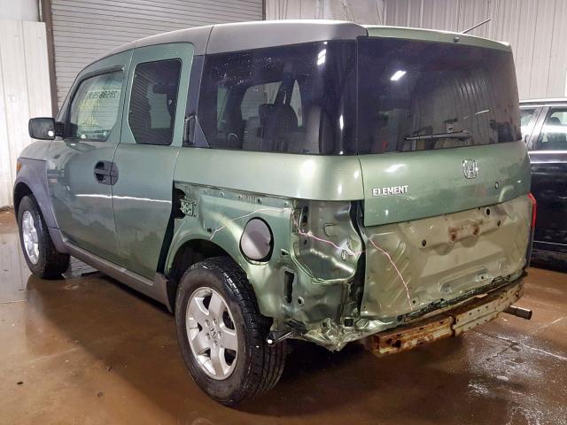 5J6YH28594L027574 - 2004 HONDA ELEMENT EX GREEN photo 3