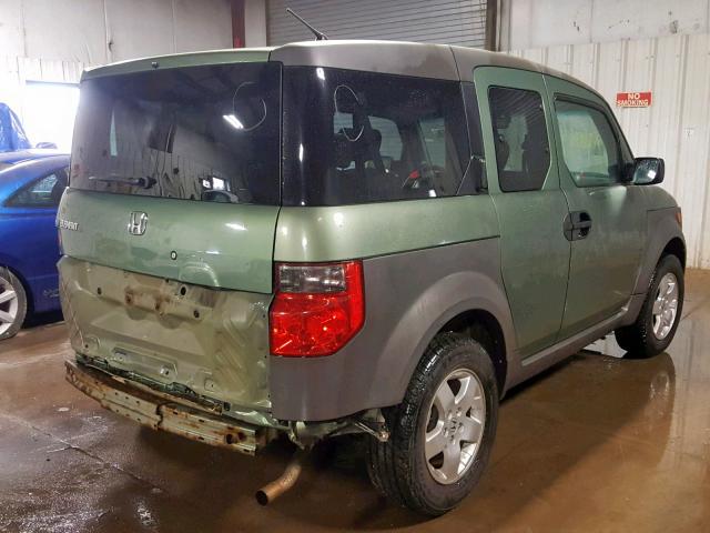 5J6YH28594L027574 - 2004 HONDA ELEMENT EX GREEN photo 4