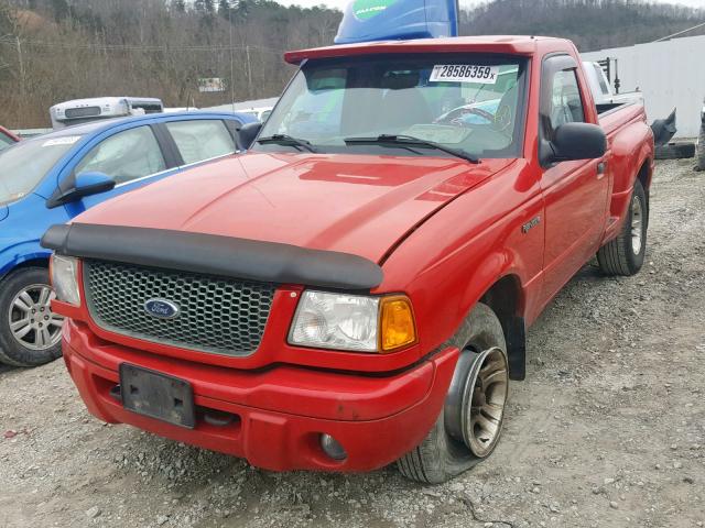 1FTYR10E81TA56648 - 2001 FORD RANGER RED photo 2