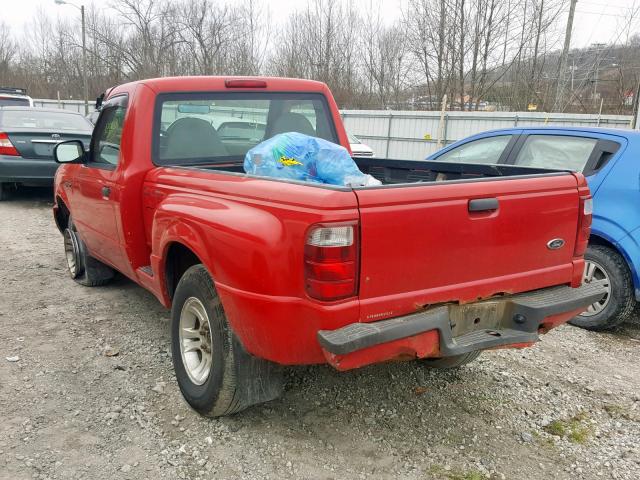 1FTYR10E81TA56648 - 2001 FORD RANGER RED photo 3