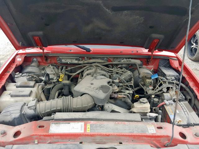 1FTYR10E81TA56648 - 2001 FORD RANGER RED photo 7