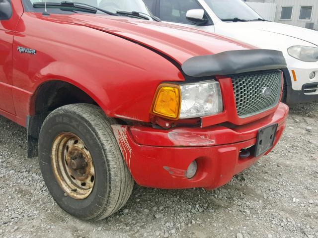 1FTYR10E81TA56648 - 2001 FORD RANGER RED photo 9