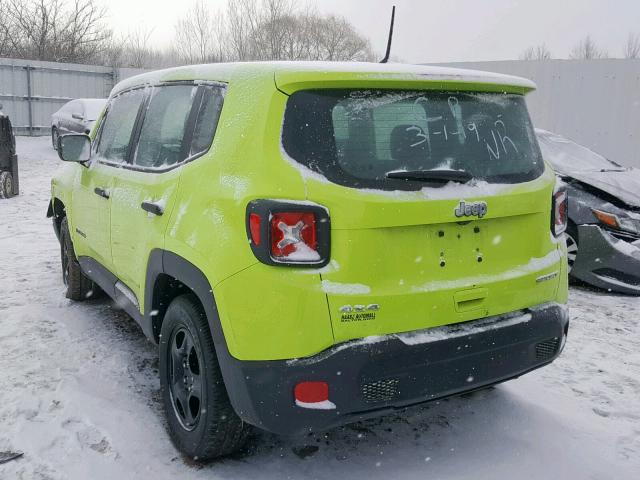 ZACCJBABXJPG92527 - 2018 JEEP RENEGADE S Yaşıl foto 3