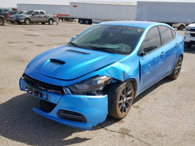 1C3CDFFH9GD818917 - 2016 DODGE DART SXT S BLUE photo 2