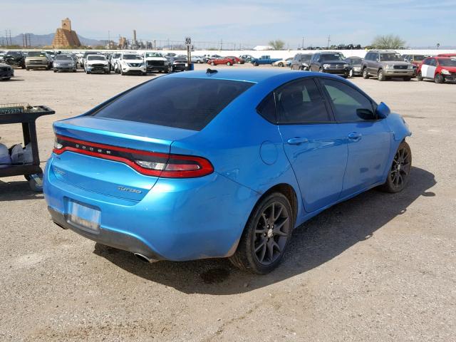 1C3CDFFH9GD818917 - 2016 DODGE DART SXT S BLUE photo 4