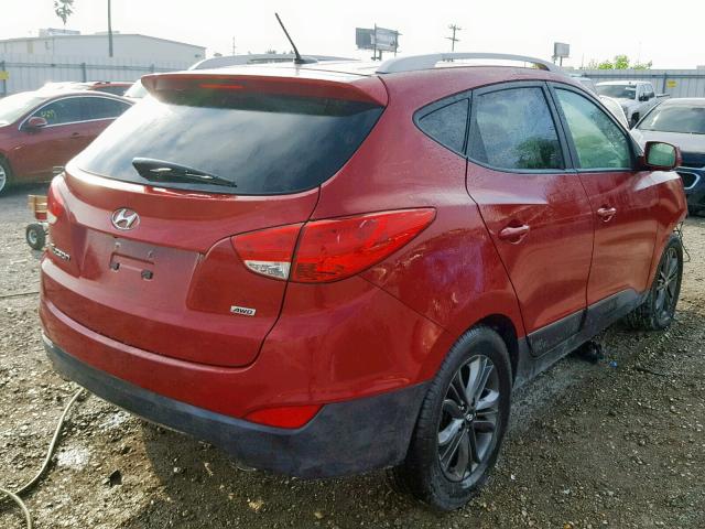 KM8JUCAG8FU086306 - 2015 HYUNDAI TUCSON LIM RED photo 4