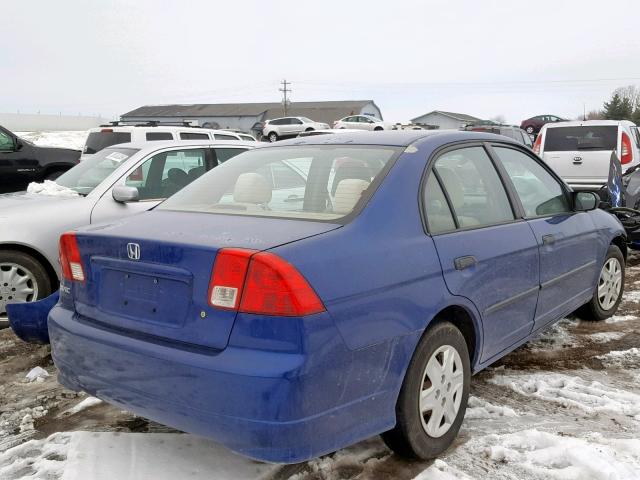 2HGES16335H585300 - 2005 HONDA CIVIC DX V BLUE photo 4