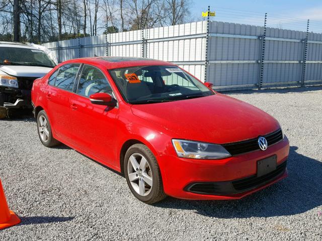 3VWLL7AJ0BM068705 - 2011 VOLKSWAGEN JETTA TDI RED photo 1