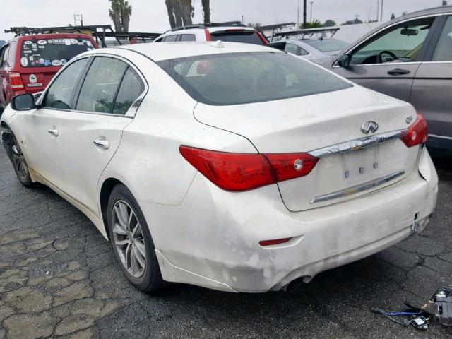 JN1BV7AP6FM341650 - 2015 INFINITI Q50 BASE WHITE photo 3