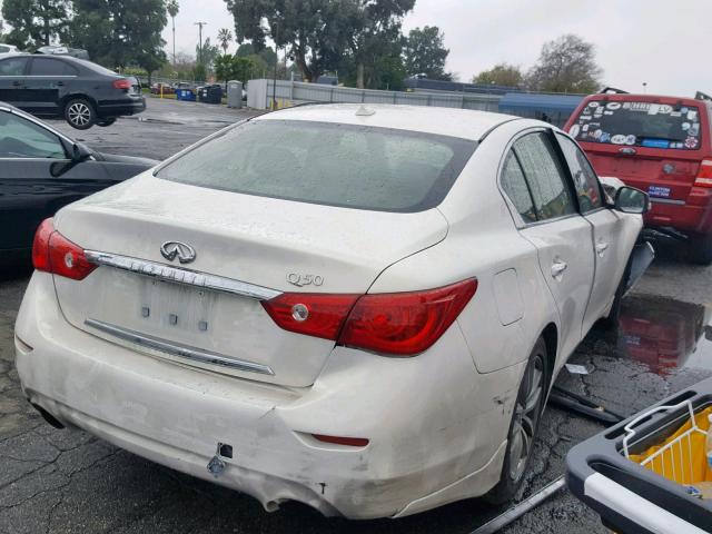 JN1BV7AP6FM341650 - 2015 INFINITI Q50 BASE WHITE photo 4