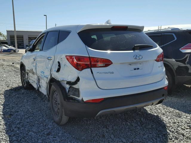 5XYZT3LB9GG363009 - 2016 HYUNDAI SANTA FE S WHITE photo 3