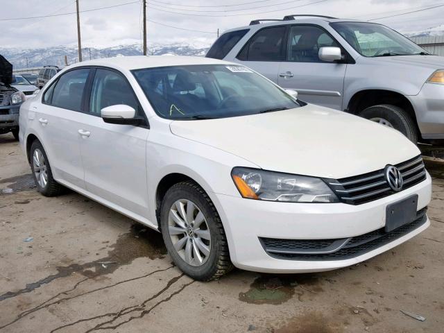 1VWAH7A38DC093771 - 2013 VOLKSWAGEN PASSAT S WHITE photo 1