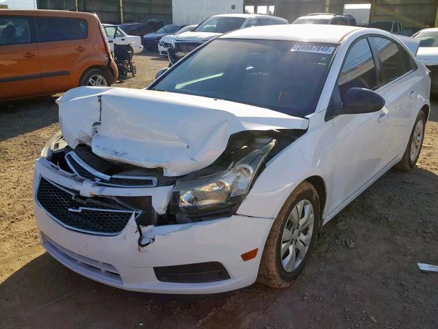 1G1PC5SH9C7353489 - 2012 CHEVROLET CRUZE LS WHITE photo 2