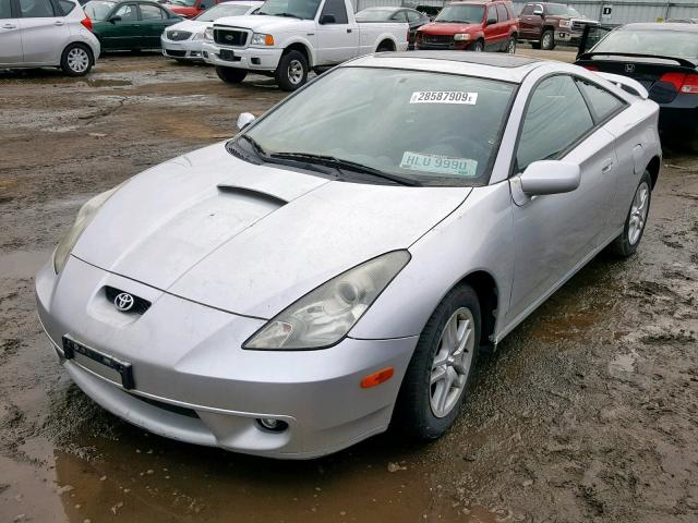 JTDDR32TX20140639 - 2002 TOYOTA CELICA GT SILVER photo 2