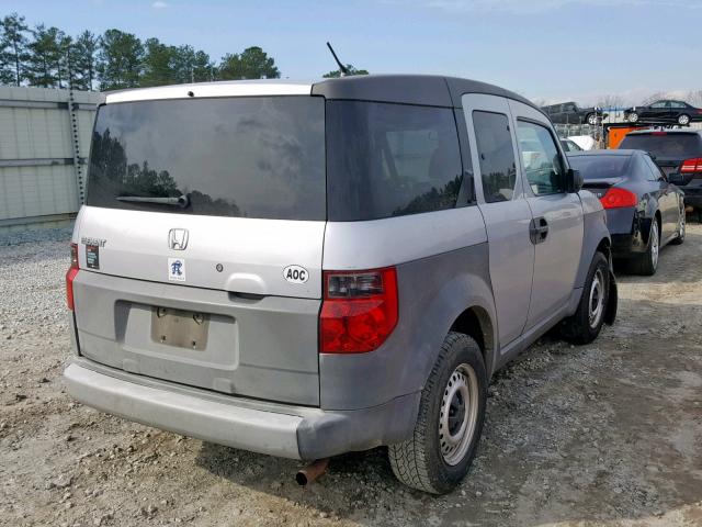 5J6YH17233L014268 - 2003 HONDA ELEMENT DX GRAY photo 4