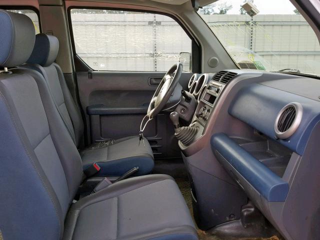 5J6YH17233L014268 - 2003 HONDA ELEMENT DX GRAY photo 5