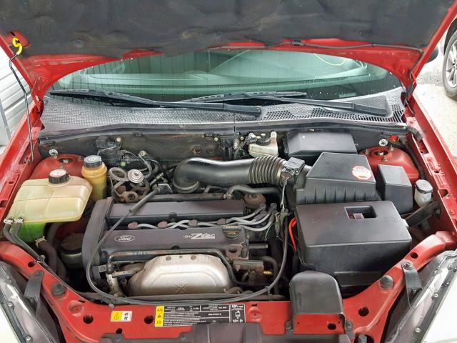 3FAFP3137YR165982 - 2000 FORD FOCUS ZX3 RED photo 7