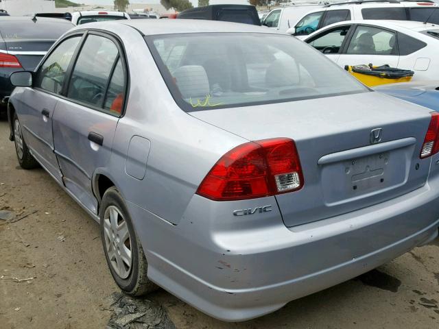 2HGES15154H514615 - 2004 HONDA CIVIC DX SILVER photo 3