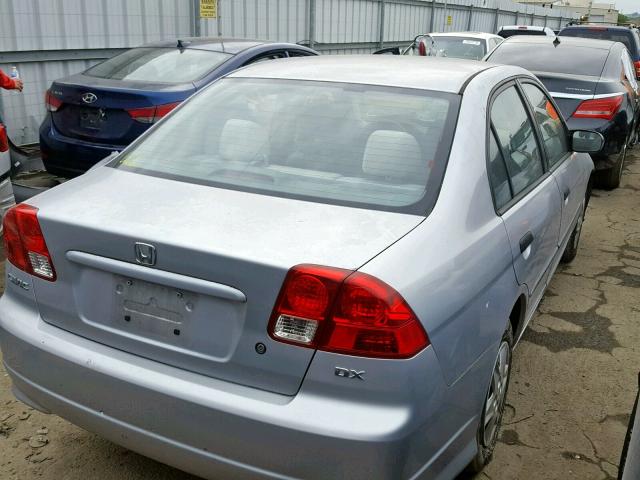 2HGES15154H514615 - 2004 HONDA CIVIC DX SILVER photo 4