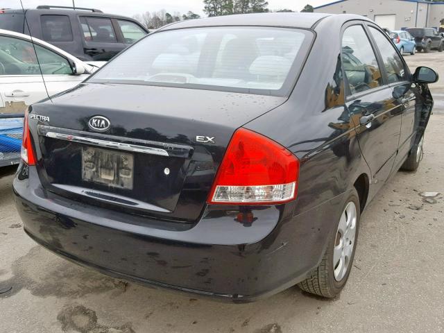 KNAFE121285580077 - 2008 KIA SPECTRA EX BLACK photo 4