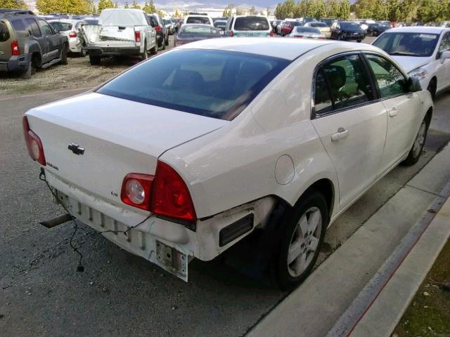 1G1ZG57B884292260 - 2008 CHEVROLET MALIBU LS WHITE photo 4