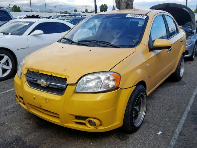 KL1TG56678B182773 - 2008 CHEVROLET AVEO LT YELLOW photo 2