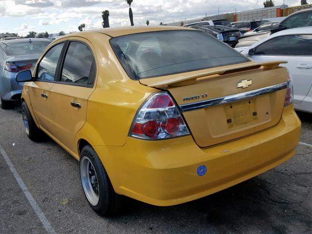 KL1TG56678B182773 - 2008 CHEVROLET AVEO LT YELLOW photo 3