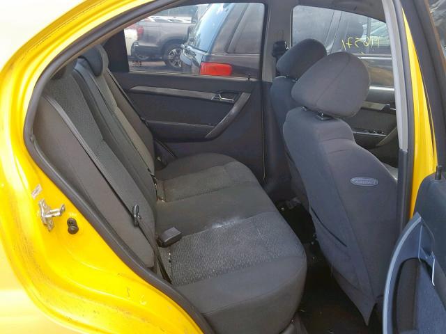 KL1TG56678B182773 - 2008 CHEVROLET AVEO LT YELLOW photo 6