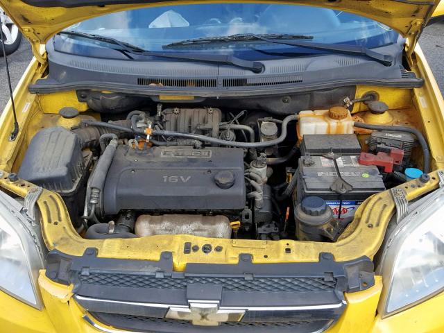 KL1TG56678B182773 - 2008 CHEVROLET AVEO LT YELLOW photo 7