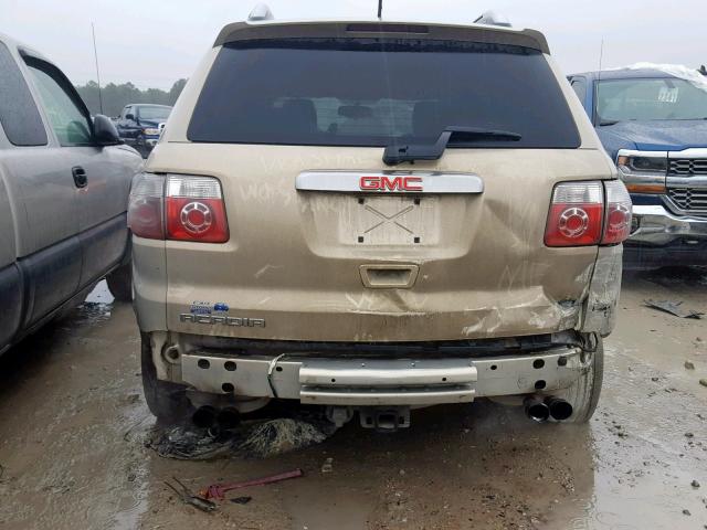 1GKER13D39J106583 - 2009 GMC ACADIA SLE GOLD photo 9