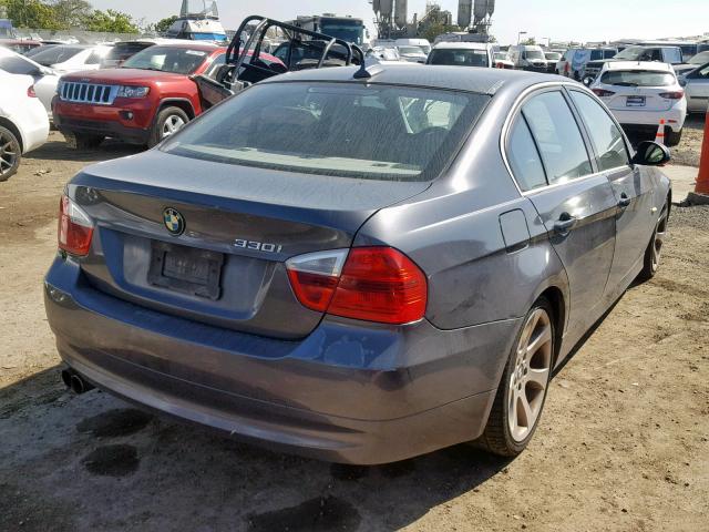 WBAVB33586KS36558 - 2006 BMW 330 I CHARCOAL photo 4