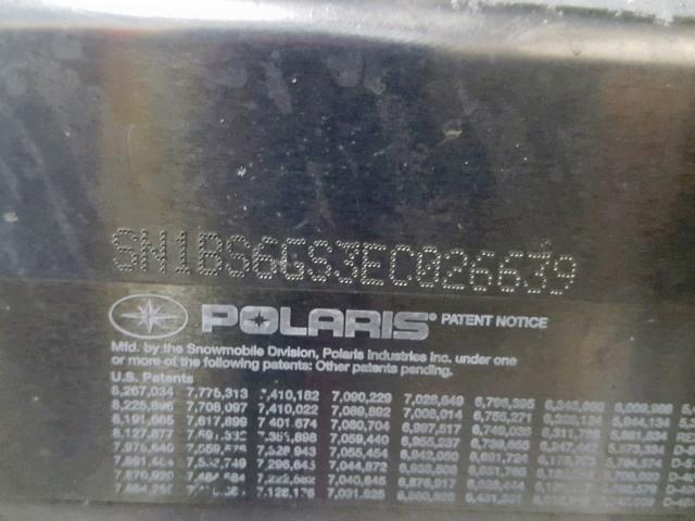 SN1BS6GS3EC026639 - 2014 POLARIS SNOWMOBILE TWO TONE photo 10