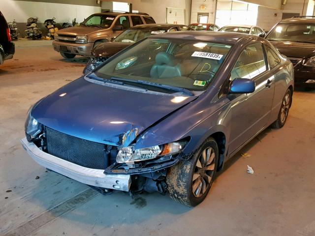 2HGFG12959H507669 - 2009 HONDA CIVIC EXL BLUE photo 2