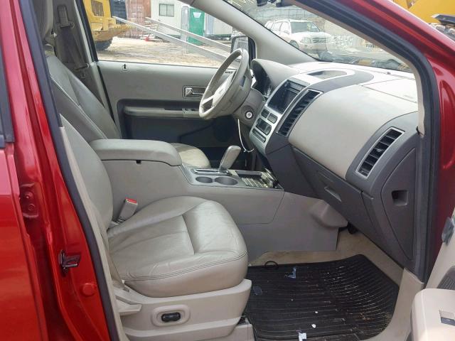 2FMDK49C07BB23804 - 2007 FORD EDGE SEL P RED photo 5