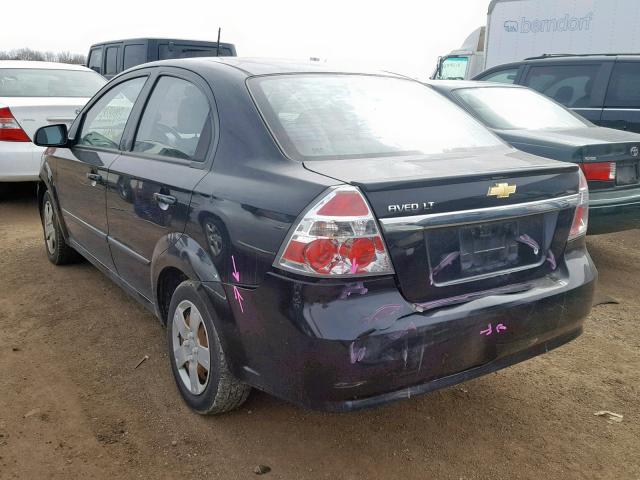 KL1TD5DE1BB199434 - 2011 CHEVROLET AVEO LS BLACK photo 3