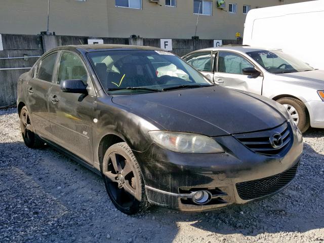 JM1BK123541176087 - 2004 MAZDA 3 S BLACK photo 1