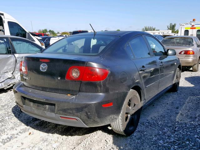 JM1BK123541176087 - 2004 MAZDA 3 S BLACK photo 4