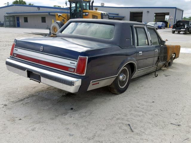 1LNBM82F2JY698980 - 1988 LINCOLN TOWN CAR S BLUE photo 4