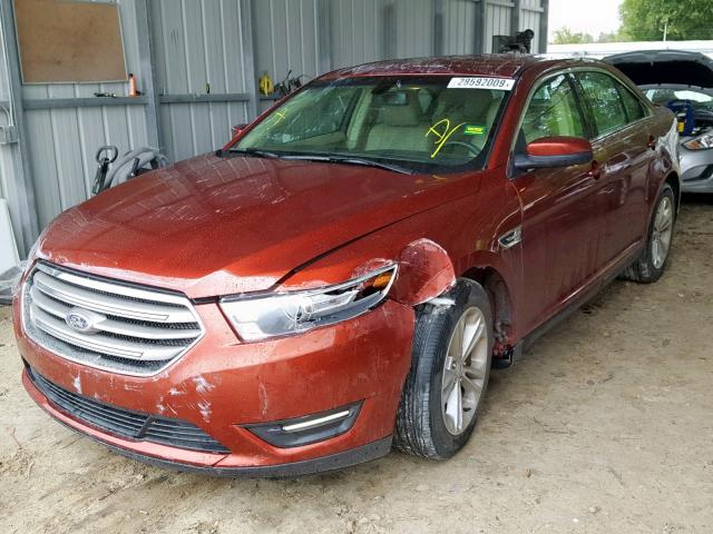 1FAHP2E89EG128637 - 2014 FORD TAURUS SEL MAROON photo 2