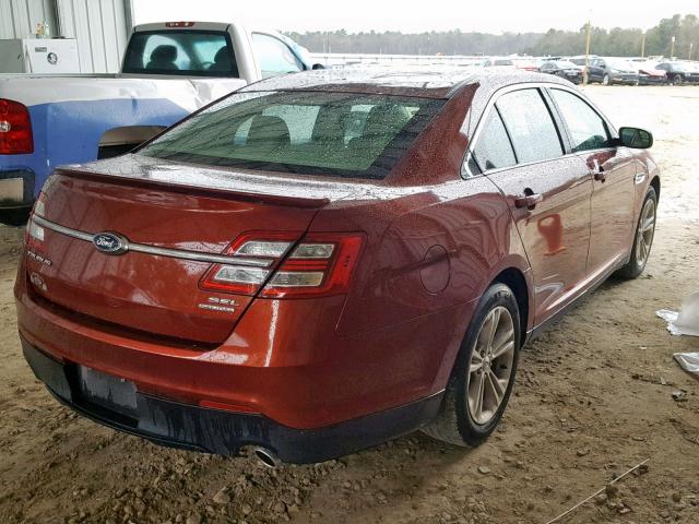 1FAHP2E89EG128637 - 2014 FORD TAURUS SEL MAROON photo 4