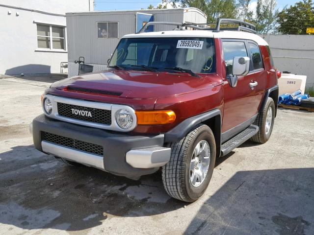 JTEZU11F68K001878 - 2008 TOYOTA FJ CRUISER RED photo 2